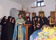 Встреча чудотворной мироточивой иконы Божией Матери Печская и Святителя Саввы Сербского